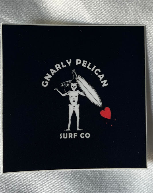 Skull and scoundrel black beard tribute 2 in. sticker 