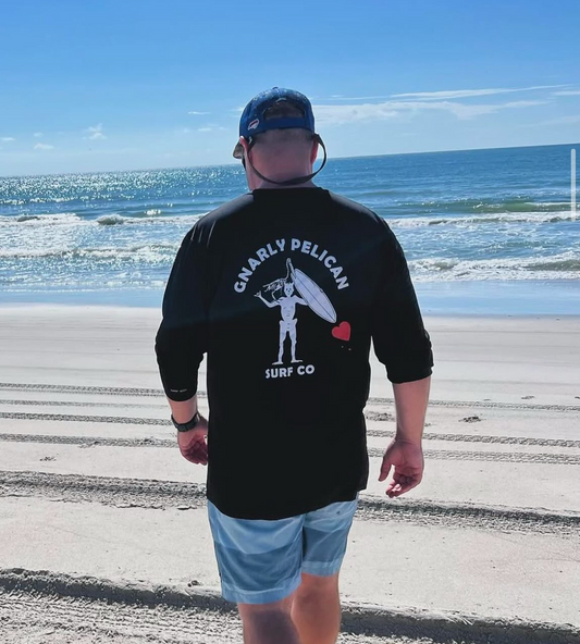 Recycled Sun-Shirt: Black Beard & Pelican Skeleton Edition