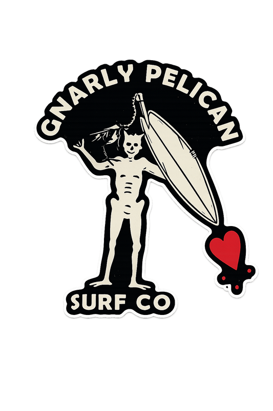 Skull & Scoundrel 3 inch surfboard sticker ￼
