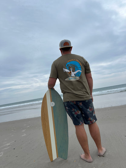 Gnarly Pelican Surfing Unisex Tee