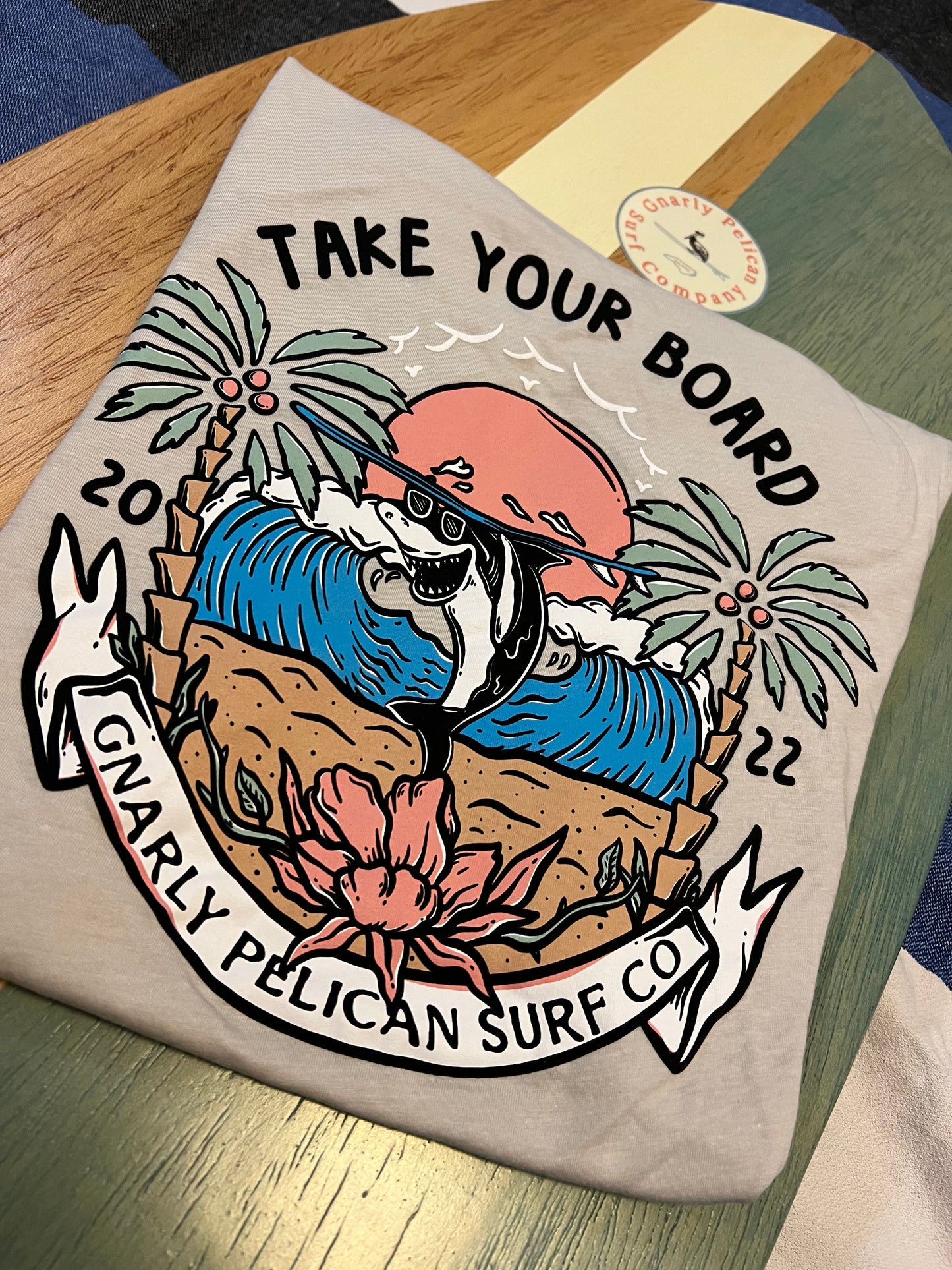 Take your board Shark tee