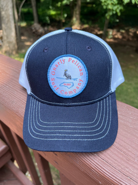 Youth Gnarly Pelican Navy/White snap back hat