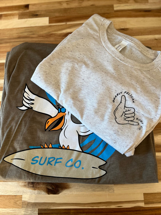 Gnarly Pelican Surfing Unisex Tee